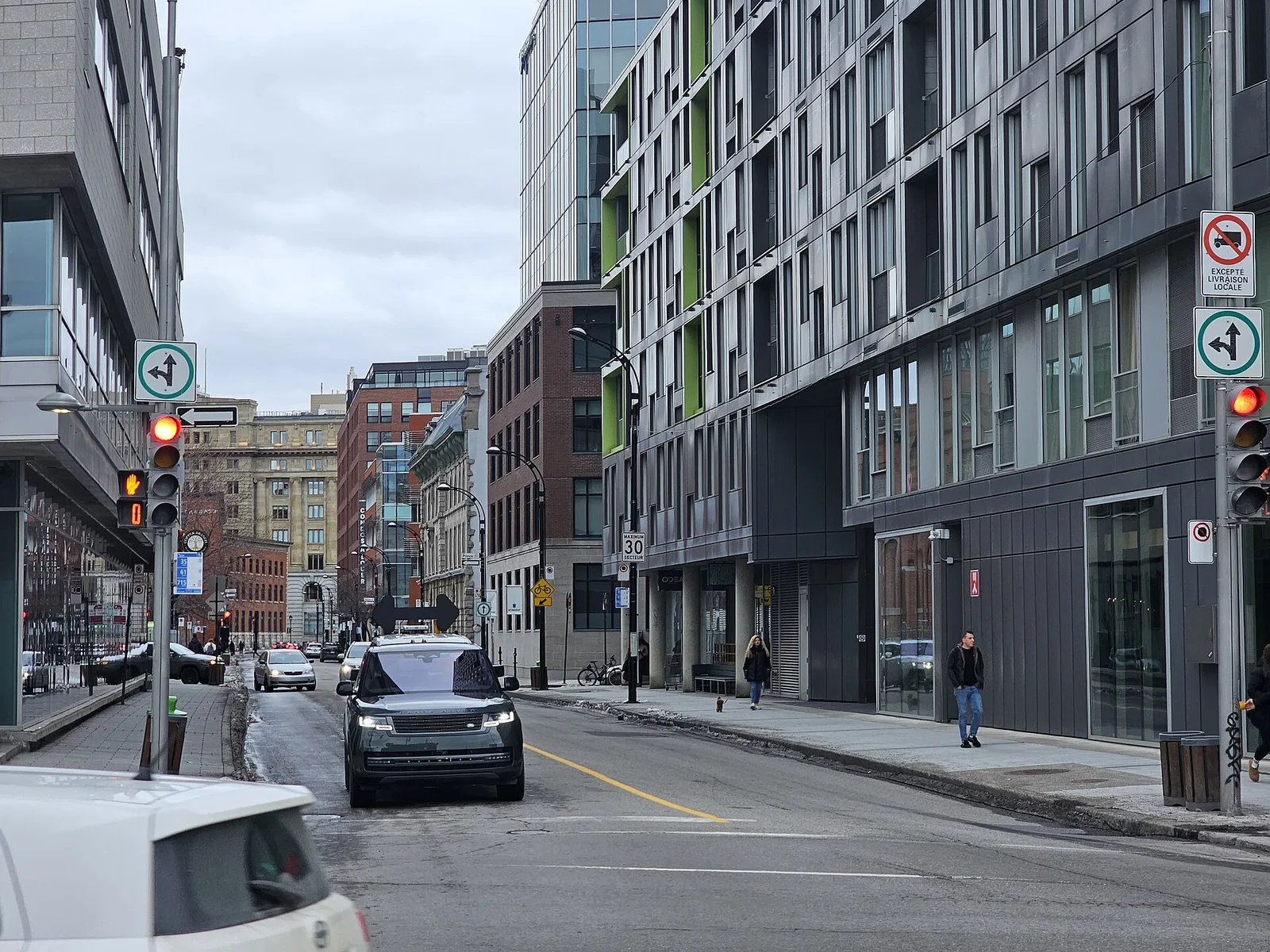 New apartment buildings along rue Wellington in Griffintown, Montreal