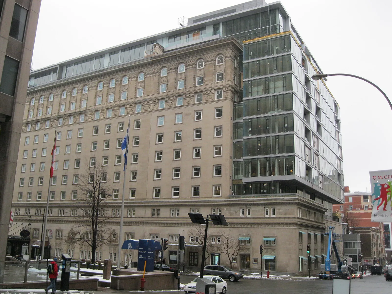 The Ritz-Carlton Montreal on rue Sherbrooke Ouest in the Golden Square Mile